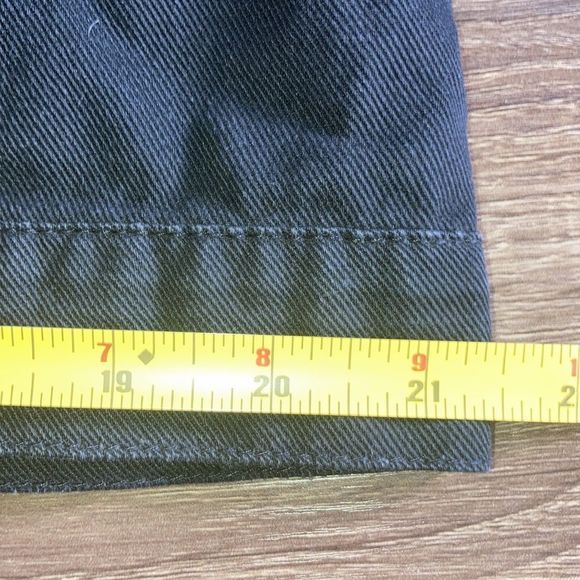 Y2K Taylor G Dallas Tx Black Denim Jacket W/ Upholstery Designs Womens Medium - Picture 8 of 9